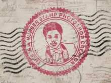 Postcard Template Rubber Stamp