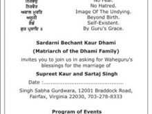 55 Visiting Sikh Wedding Card Templates Download for Sikh Wedding Card Templates