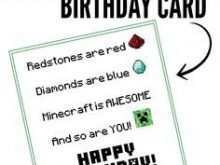 56 Best Minecraft Birthday Card Template Printable in Word by Minecraft Birthday Card Template Printable