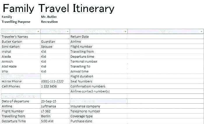 56 Blank Travel Itinerary Template For Google Docs For Free By