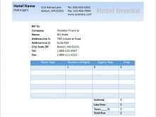 56 Create Hotel Invoice Template In Excel for Ms Word by Hotel Invoice Template In Excel