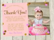56 Create Thank You Card Template 1St Birthday Maker with Thank You Card Template 1St Birthday