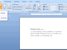 56 Creative Flash Card Template For Word 2007 Formating for Flash Card Template For Word 2007