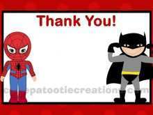 56 Creative Superhero Thank You Card Template Formating by Superhero Thank You Card Template