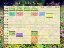 56 Customize Yoga Class Schedule Template PSD File with Yoga Class Schedule Template