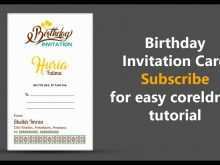 56 Format Birthday Invitation Card Template Vector Coreldraw Maker with Birthday Invitation Card Template Vector Coreldraw