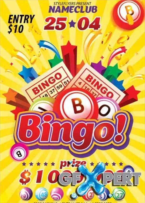 56 Free Printable Bingo Flyer Template Free PSD File With Bingo Flyer 