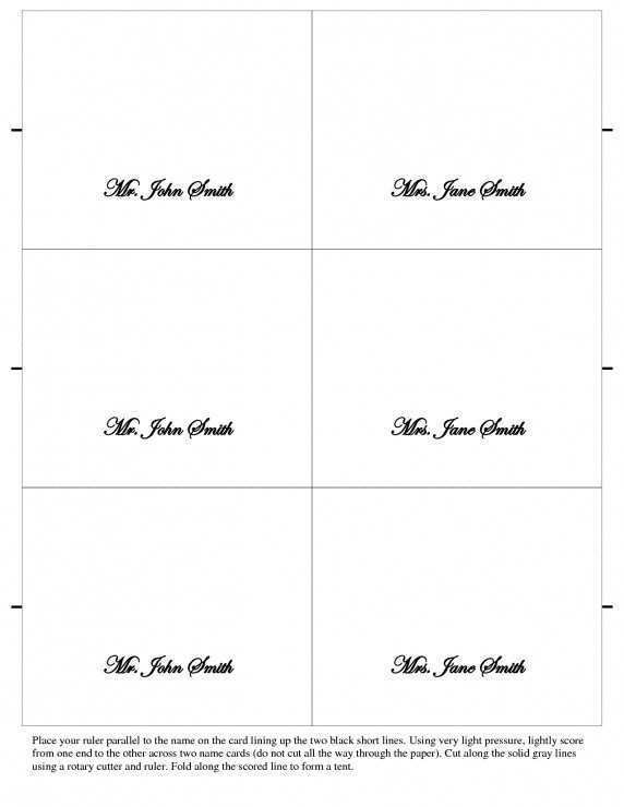56 Free Printable Blank Place Card Template Word Now with Blank Place Card Template Word