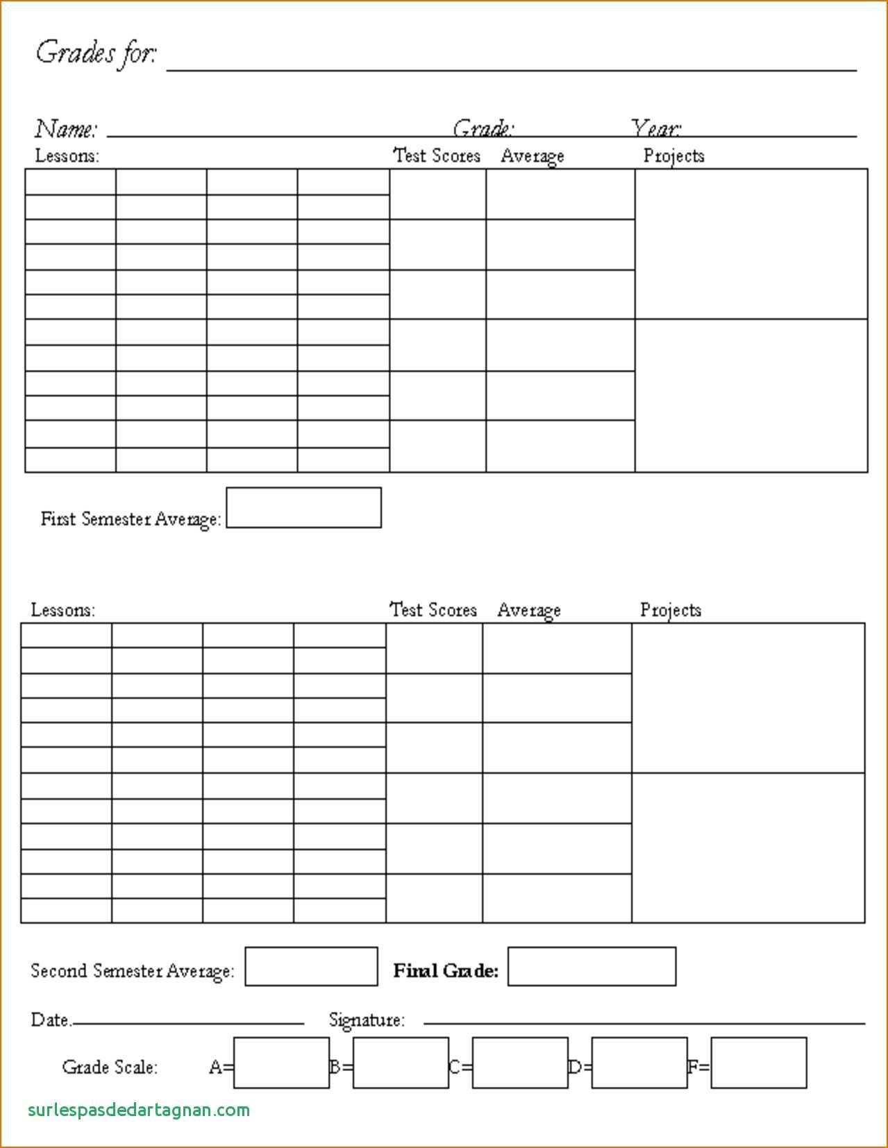 22 Free Printable Homeschool Middle School Report Card Template Inside Homeschool Report Card Template