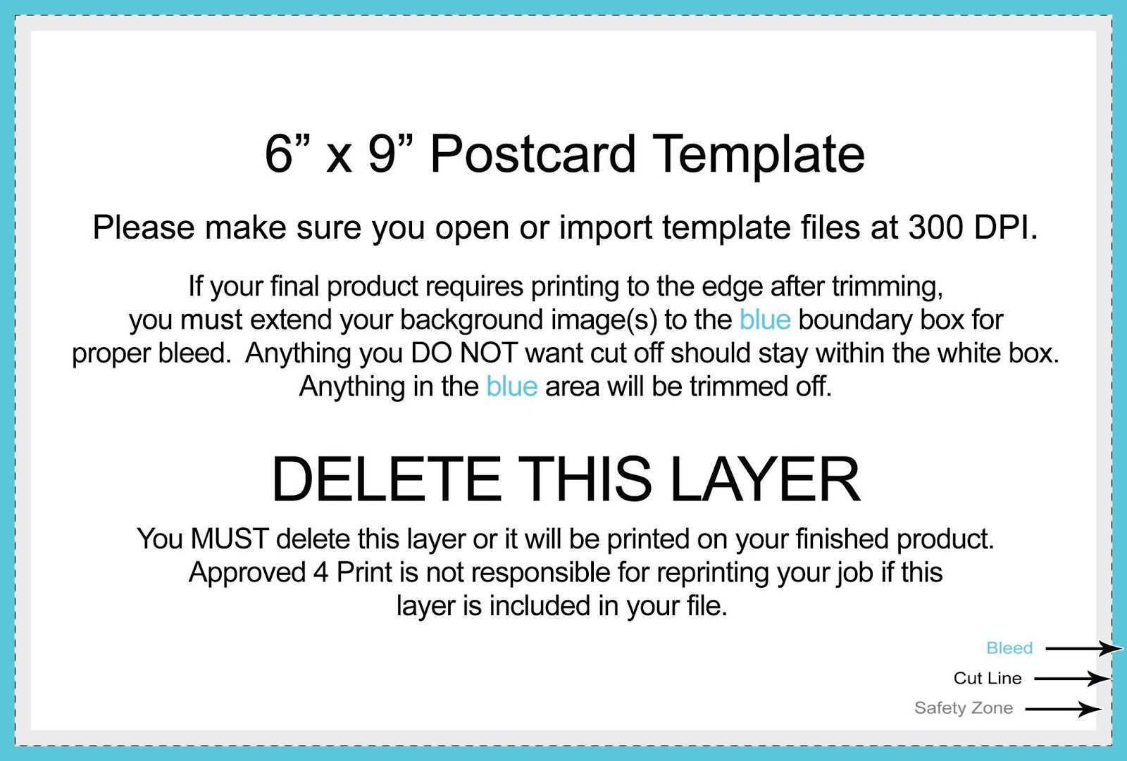 9x6 Postcard Mailing Template