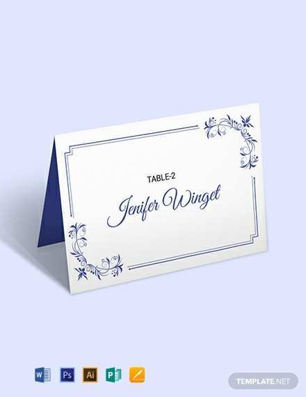 56 Printable Place Card Template Free Download Word in Photoshop with Place Card Template Free Download Word