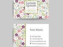 56 Standard Floral Name Card Template Free in Photoshop with Floral Name Card Template Free