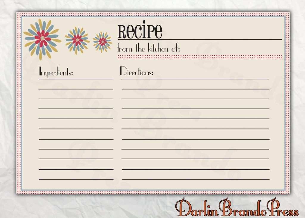 56 The Best Word Recipe Card Templates in Word by Word Recipe Card Templates