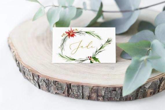 57 Adding Christmas Place Card Holders Template With Stunning Design for Christmas Place Card Holders Template