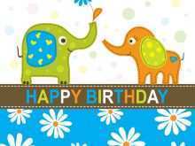 57 Adding Elephant Birthday Card Template Formating with Elephant Birthday Card Template