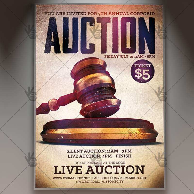 57 Auction Flyer Template for Ms Word by Auction Flyer Template