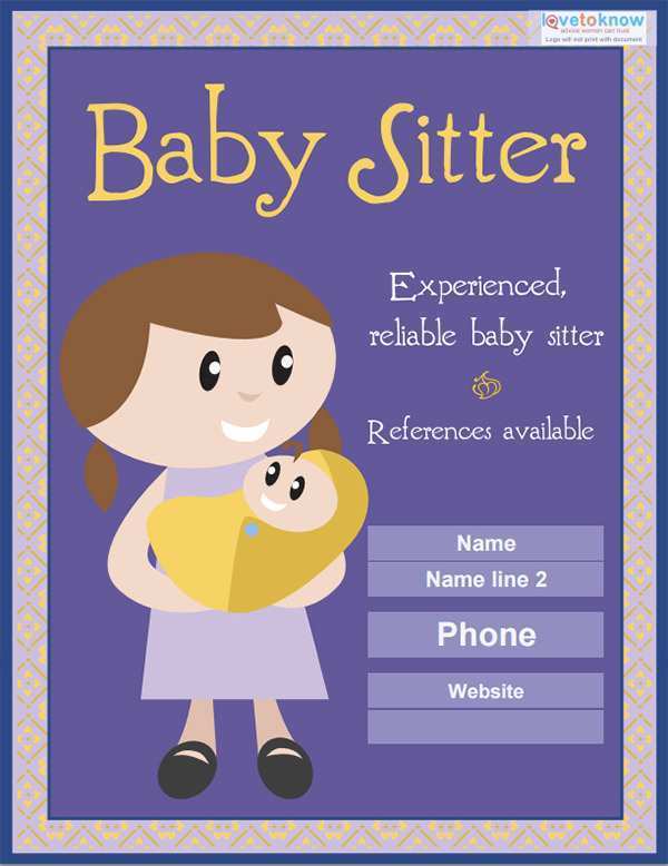 57 Best Babysitter Flyers Template Download for Babysitter Flyers Template