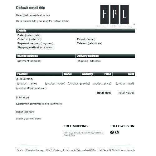 57 Best Html Invoice Template For Email Download for Html Invoice Template For Email