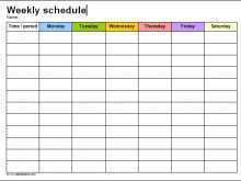 57 Creating Empty Class Schedule Template Layouts for Empty Class Schedule Template