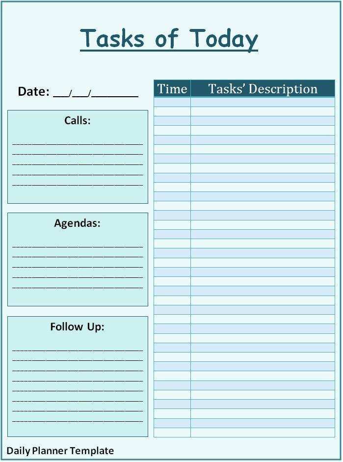 57 Customize Daily Agenda Sheet Template Photo by Daily Agenda Sheet Template