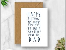 57 Customize Our Free Birthday Card Template For Dad Maker by Birthday Card Template For Dad