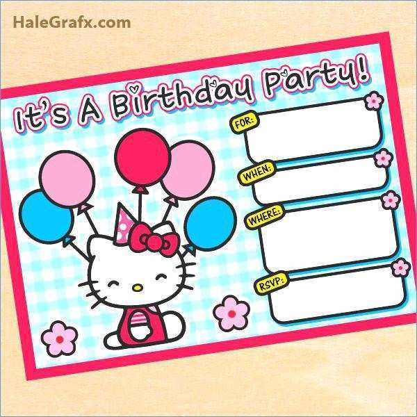 57 Customize Our Free Birthday Invitation Card Template Hello Kitty Maker by Birthday Invitation Card Template Hello Kitty