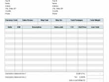 57 Customize Our Free Invoice Template For Customs Maker for Invoice Template For Customs