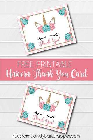 57 Customize Thank You Card Template Unicorn Photo with Thank You Card Template Unicorn