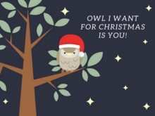 57 Format Owl Christmas Card Template Now with Owl Christmas Card Template