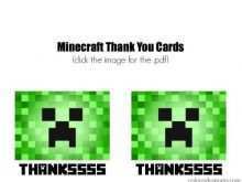 57 Free Minecraft Thank You Card Template Maker with Minecraft Thank You Card Template