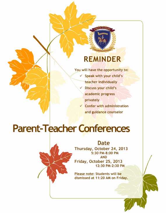 57 Free Parent Teacher Conference Flyer Template for Ms Word with ...