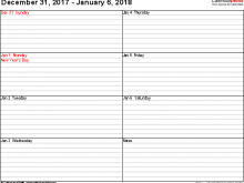 57 Free Printable Daily Calendar Template 2018 Download for Daily Calendar Template 2018