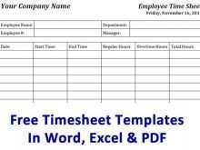 57 Printable Excel Spreadsheet Time Card Template Now for Excel Spreadsheet Time Card Template