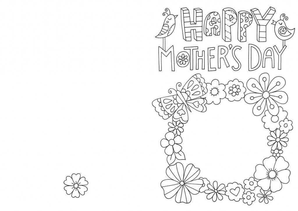 57 Printable Mother S Day Card Template For Colouring With Stunning Design For Mother S Day Card