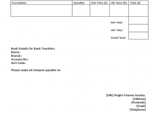 57 Printable Vat Invoice Template Uk Excel in Photoshop for Vat Invoice Template Uk Excel