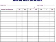 57 Printable Weekly Production Schedule Template Templates by Weekly Production Schedule Template