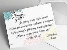 57 Report Free Bridal Shower Thank You Card Templates Now with Free Bridal Shower Thank You Card Templates