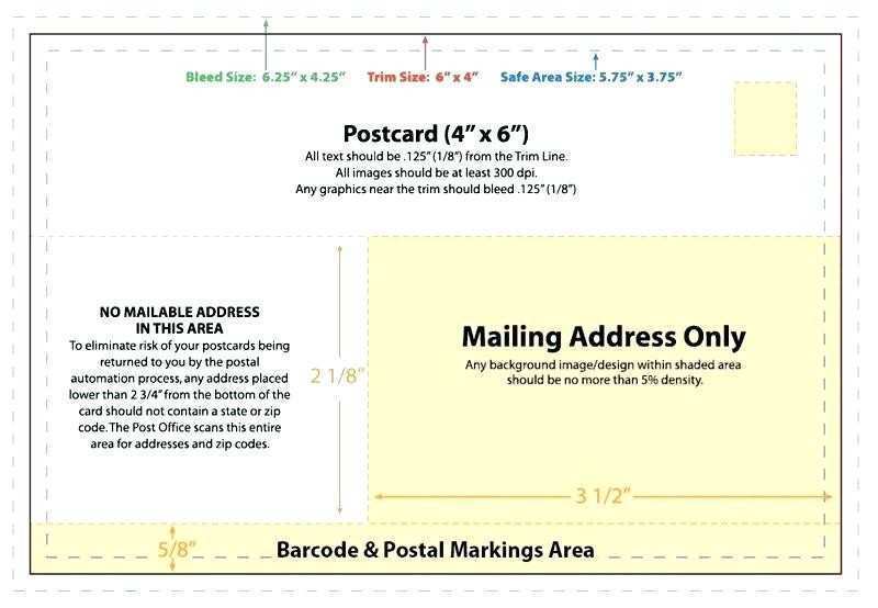 Usps Postcard Guidelines Template