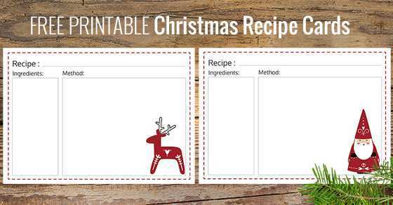 57 Standard Recipe Card Template For Christmas Now by Recipe Card Template For Christmas