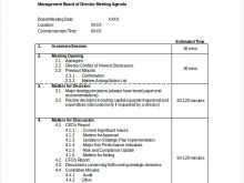 58 Adding Board Meeting Agenda Template For Free with Board Meeting Agenda Template