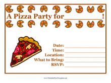 58 Best Pizza Party Flyer Template Formating with Pizza Party Flyer Template