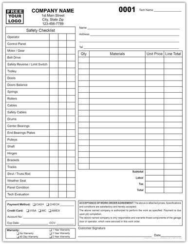 58 Create Garage Door Invoice Template Maker with Garage Door Invoice ...