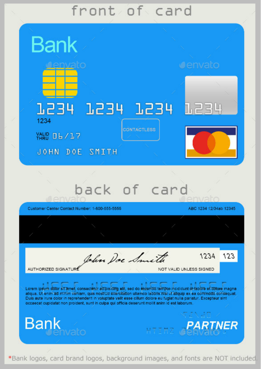 58 Creating Design A Credit Card Template Download with Design A Credit Card Template