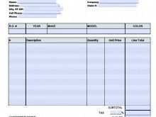 Mechanical Repair Invoice Template