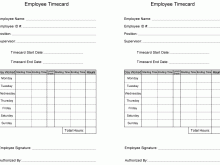 58 Customize Our Free Employee Time Card Template Printable for Ms Word by Employee Time Card Template Printable