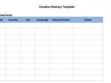 Travel Itinerary Template Pages Mac
