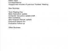 58 Free Trustee Meeting Agenda Template with Trustee Meeting Agenda Template
