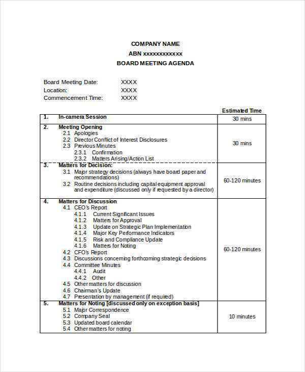 58 How To Create Meeting Agenda Template Time With