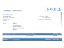 58 Landscape Invoice Template Excel for Ms Word with Landscape Invoice Template Excel