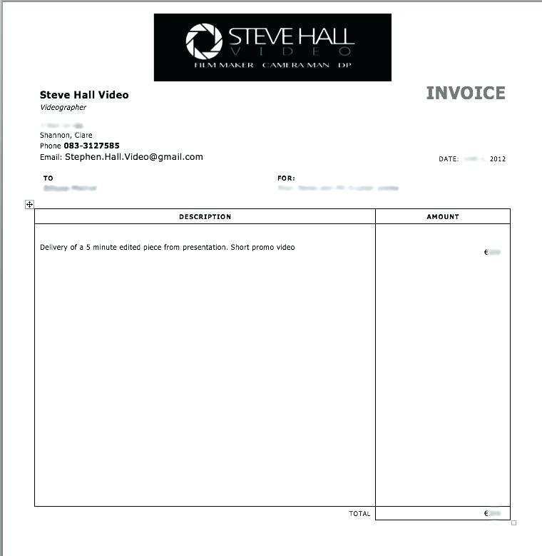 58 Online Freelance Film Invoice Template Layouts with Freelance Film Invoice Template